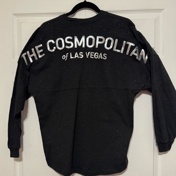 Spirit Jersey Unisex The Cosmopolitan of Las Vegas Black Sparkle Sweatshirt XS - Picture 1 of 7